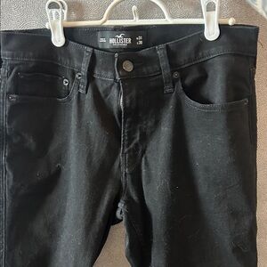 Hollister Men’s Slim Black Jeans - Stretch Cotton Blend